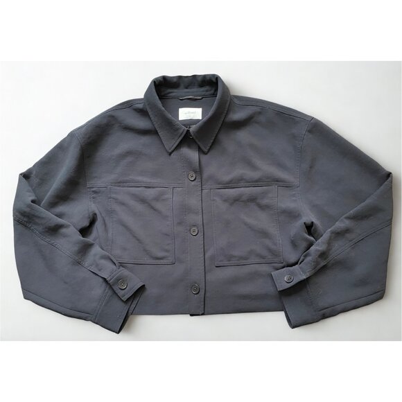 Aritzia Wilfred Classic Little Black Cropped Jacket Blazer- Crepe 2XL - Picture 5 of 6